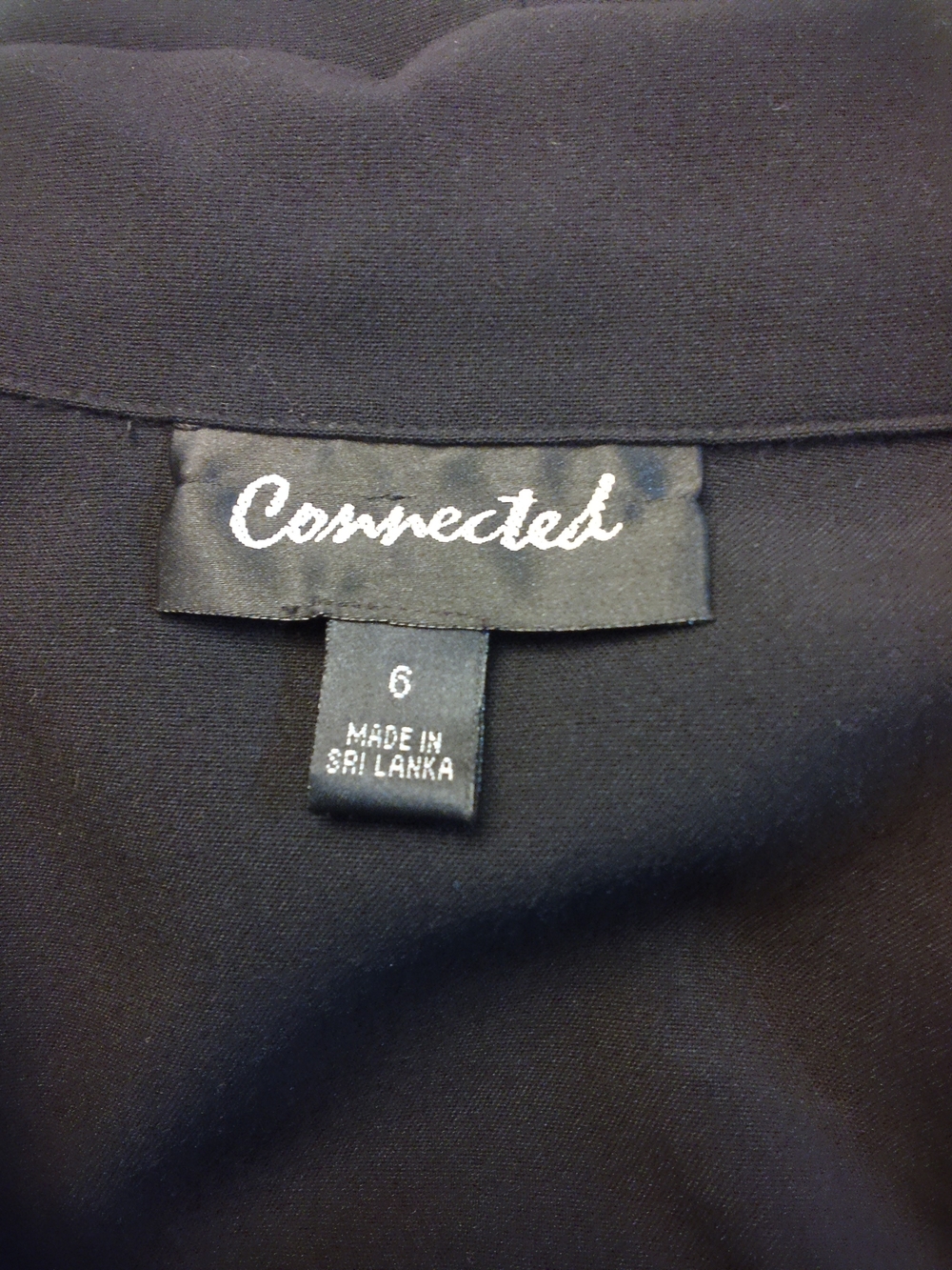 connected apparel Black Long Sleeve Pleated V-Neck Dress - Picture 7 of 8